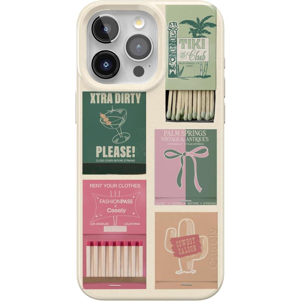 imageCasely iPhone 15 Pro Max Case  Moody Monochrome  Bordeaux Rose  Compatible with MagSafe  Classic Ultra Thin DesignPerfect Match  FashionPass x Casely