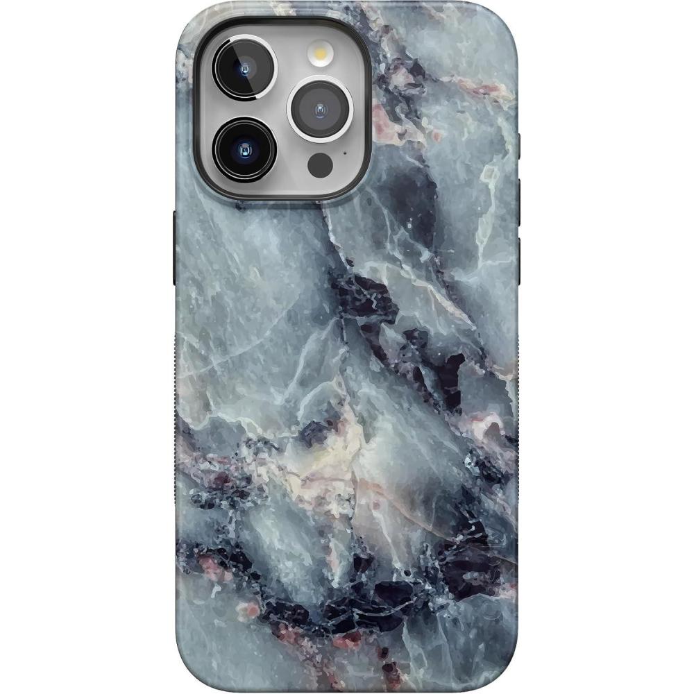 imageCasely iPhone 15 Pro Max Case  Twilight Flora  Moody Monochrome  Bold Protective Design  Compatible with MagSafeBlue Marble