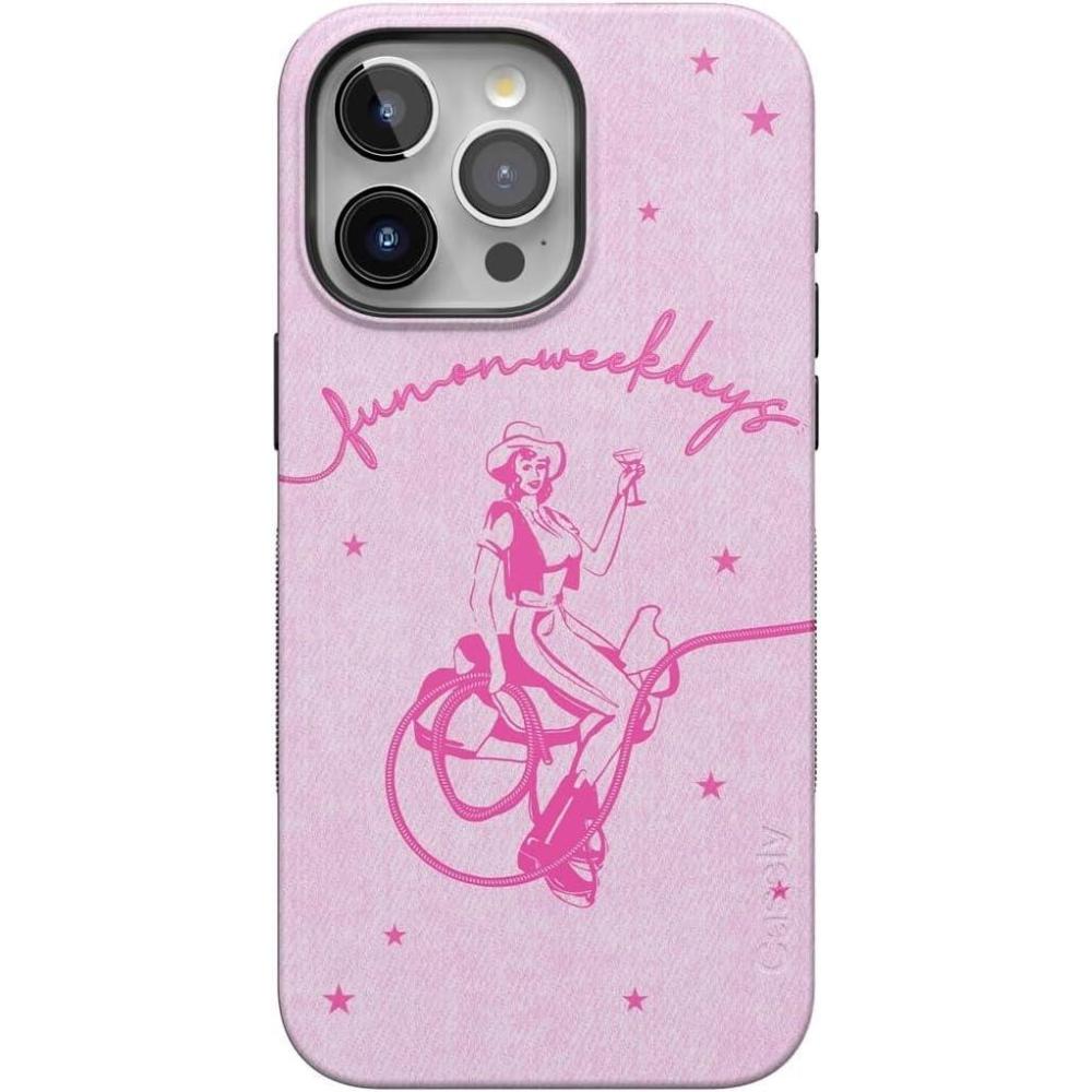 imageCasely iPhone 15 Pro Max Case  Twilight Flora  Moody Monochrome  Bold Protective Design  Compatible with MagSafeDenim Cowgirl  Fun on Weekdays