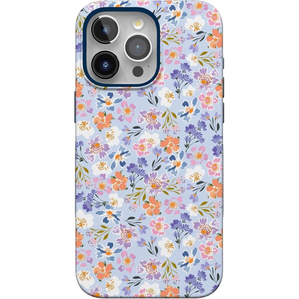 imageCasely iPhone 15 Pro Max Case  Twilight Flora  Moody Monochrome  Bold Protective Design  Compatible with MagSafePoppy Meadows  Pastel Floral