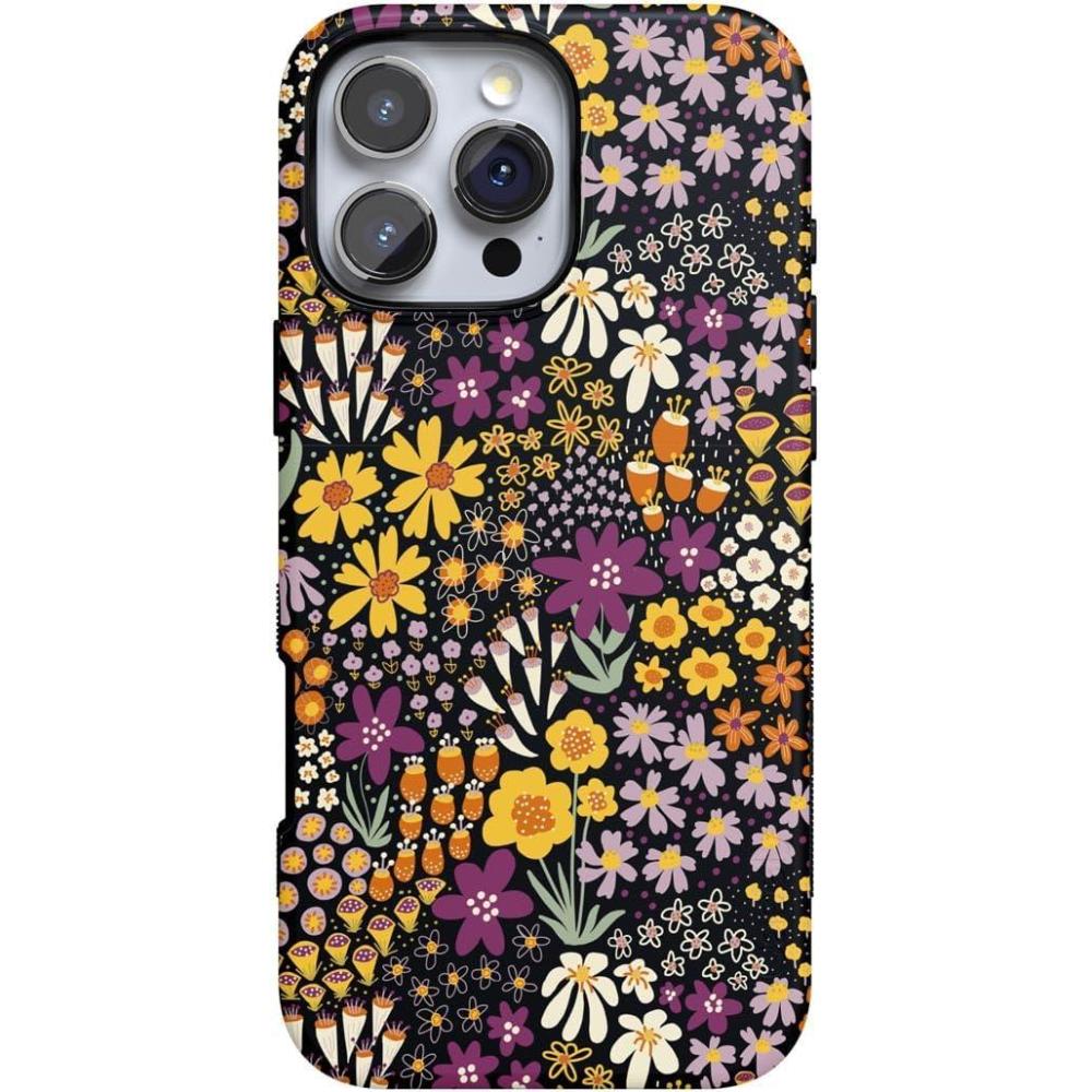 imageCasely iPhone 16 Pro Case  Into The Wild  Black Leopard  Bold Protective Design  Compatible with MagSafeFalling for You  Plum Floral