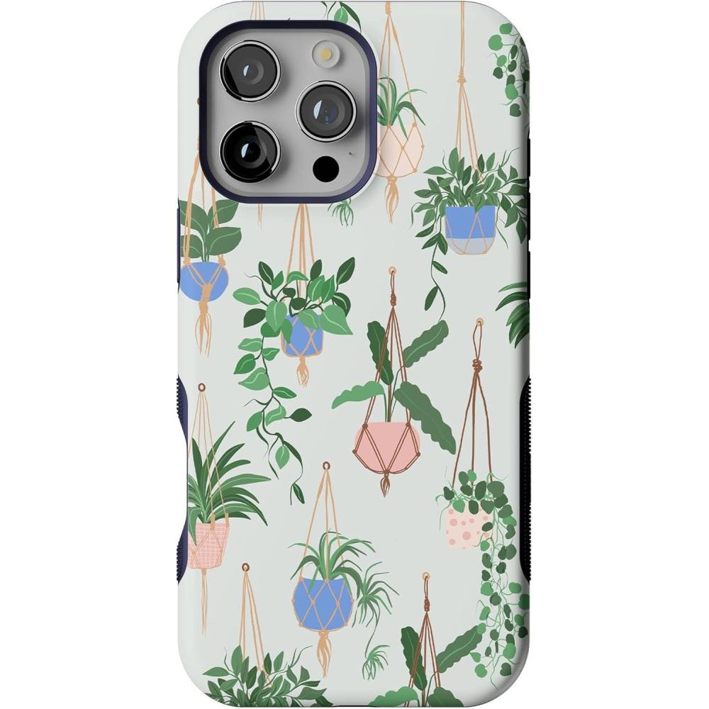 imageCasely iPhone 16 Pro Case  Into The Wild  Black Leopard  Bold Protective Design  Compatible with MagSafeHanging Around  Potted Plants Floral