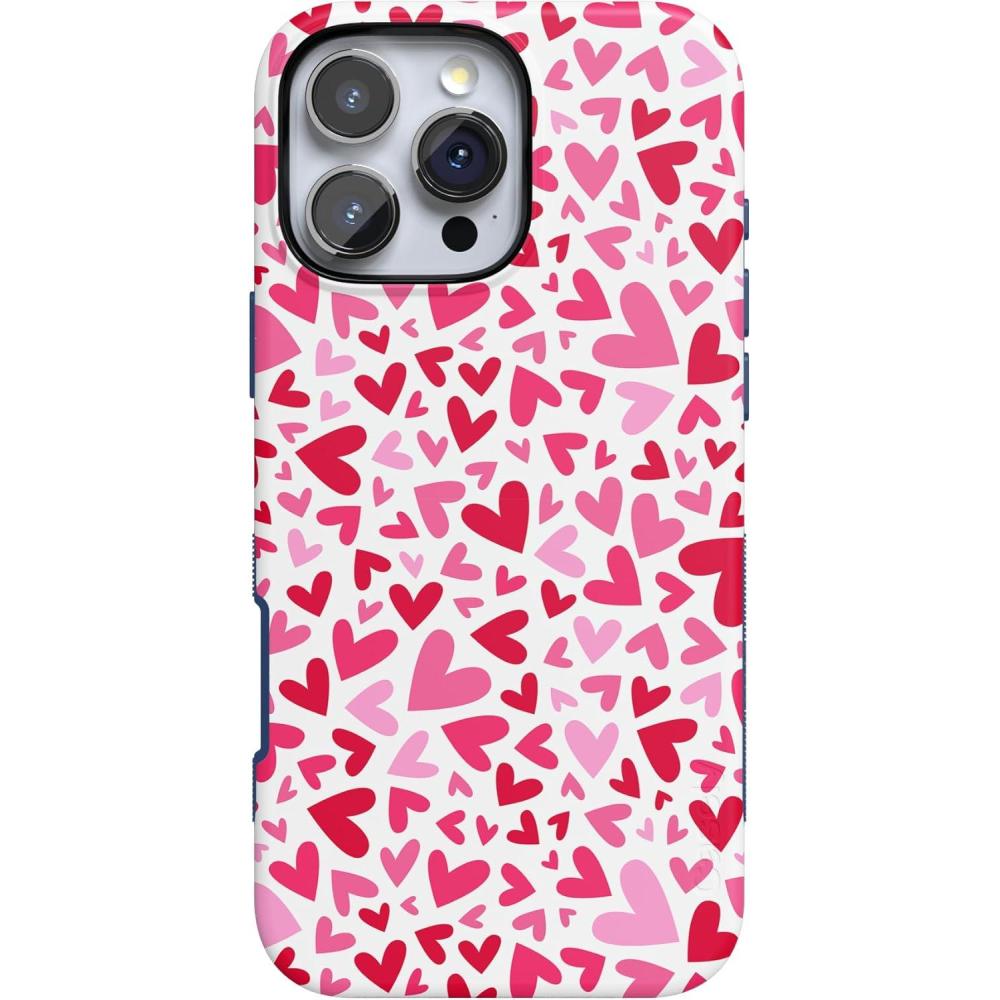 imageCasely iPhone 16 Pro Case  Into The Wild  Black Leopard  Bold Protective Design  Compatible with MagSafeXOXO  Pink Candy Hearts