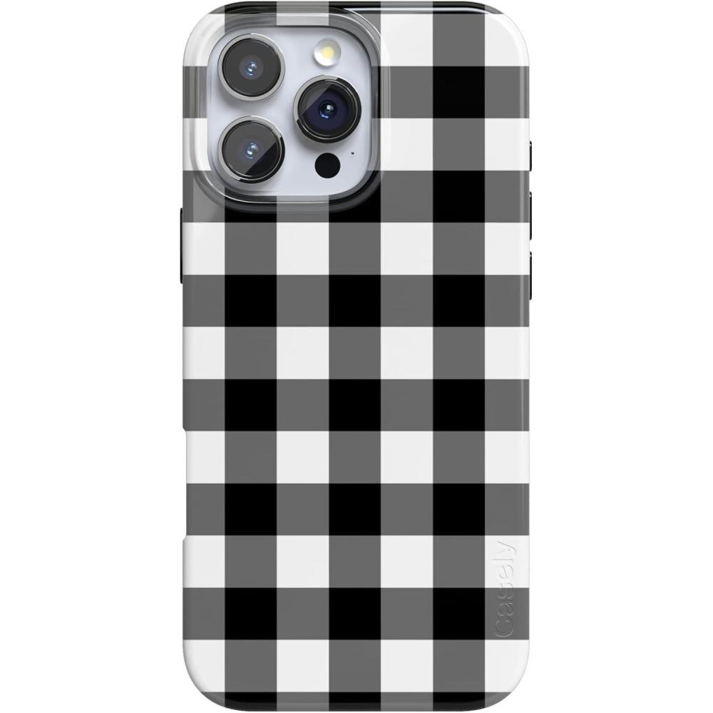 imageCasely iPhone 16 Pro Case  Into The Wild  White Snow Leopard  Compatible with MagSafe  Classic Ultra Slim DesignCheck Me Out  Checkerboard