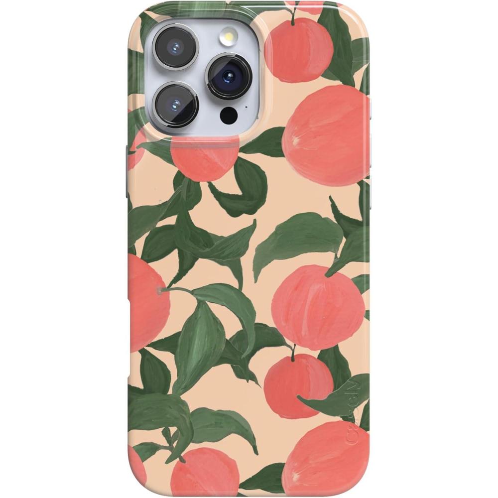 imageCasely iPhone 16 Pro Case  Into The Wild  White Snow Leopard  Compatible with MagSafe  Classic Ultra Slim DesignFeeling Peachy  Blush Vines
