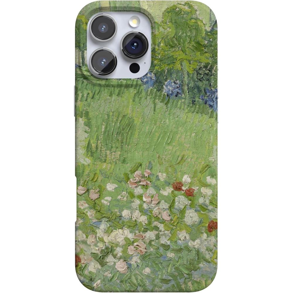 imageCasely iPhone 16 Pro Case  Into The Wild  White Snow Leopard  Compatible with MagSafe  Classic Ultra Slim DesignVan Gogh  Vincents Admired Garden