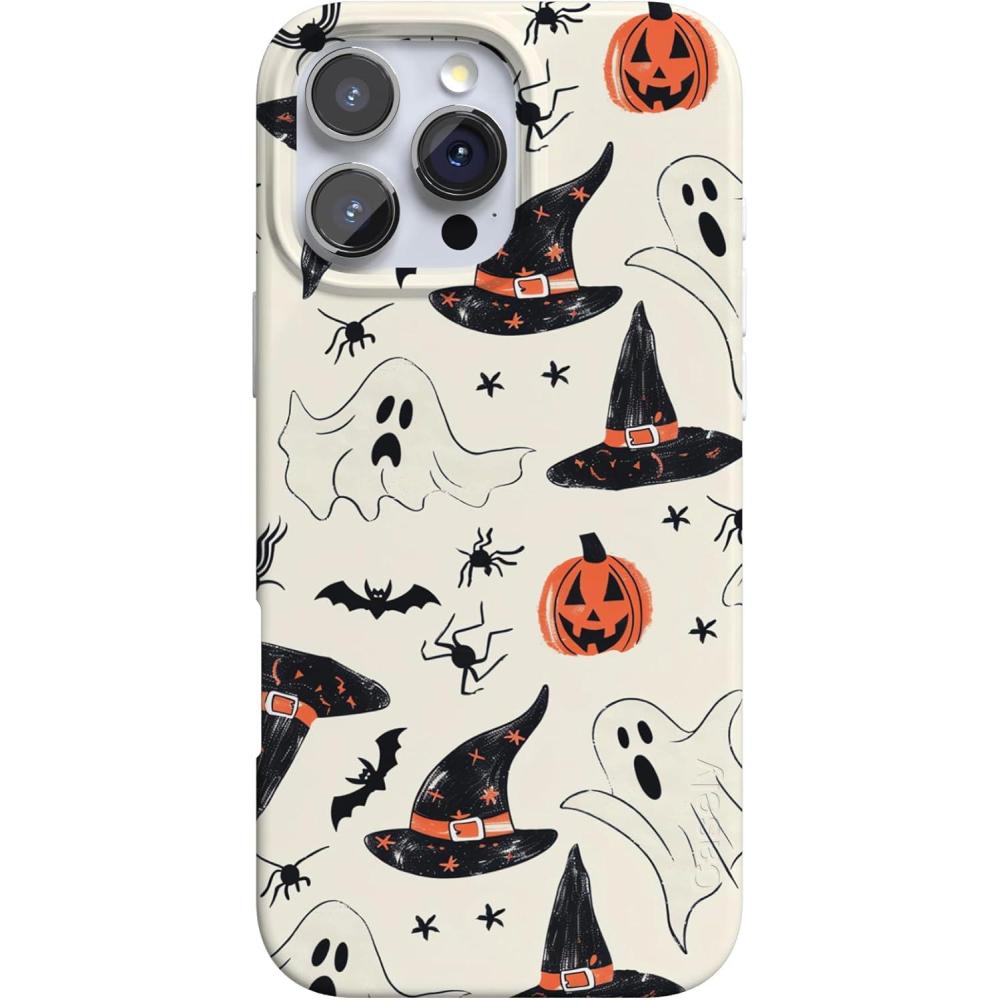 imageCasely iPhone 16 Pro Case  Moody Monochrome  Bordeaux Rose  Compatible with MagSafe  Classic Ultra Thin DesignFeeling Witchy  Haunted Halloween