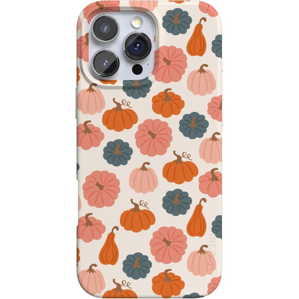 imageCasely iPhone 16 Pro Case  Moody Monochrome  Bordeaux Rose  Compatible with MagSafe  Classic Ultra Thin DesignOh My Gourd  Pumpkin Patch