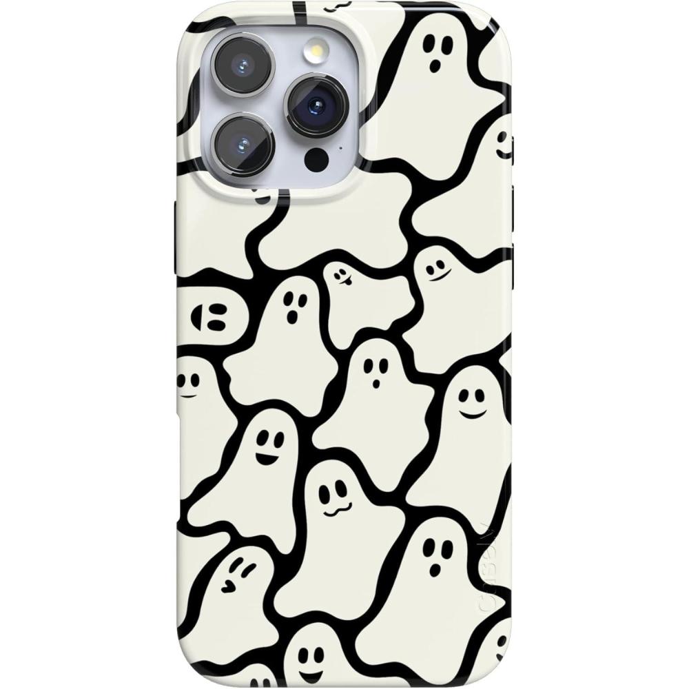imageCasely iPhone 16 Pro Case  Moody Monochrome  Twilight Flora  Compatible with MagSafe  Classic Ultra Thin DesignDont Ghost Me  Halloween