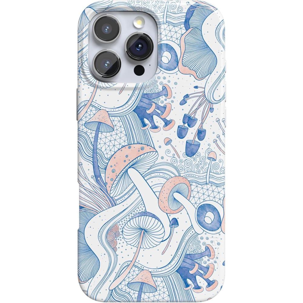 imageCasely iPhone 16 Pro Case  Moody Monochrome  Twilight Flora  Compatible with MagSafe  Classic Ultra Thin DesignThe Fun Guy  Enchanted Forest Mushroom Floral