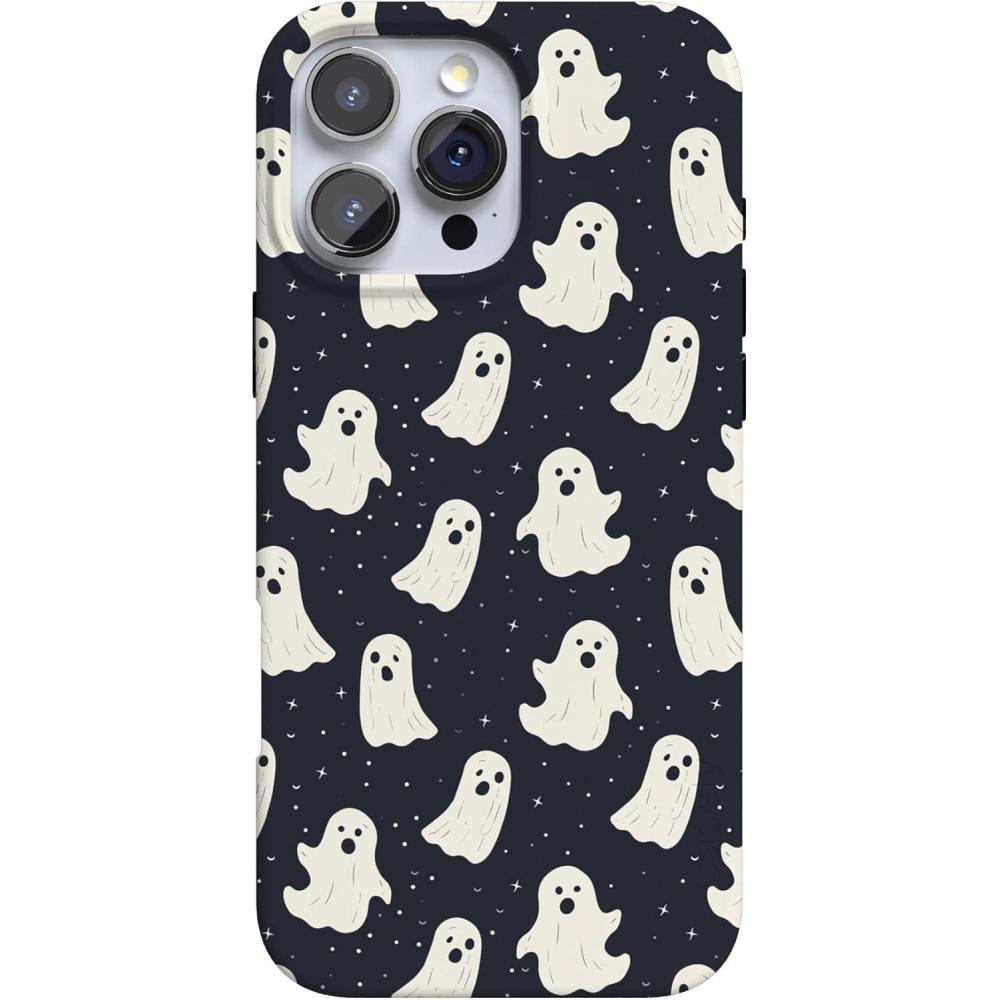 imageCasely iPhone 16 Pro Case  Moody Monochrome  in The Grove  Compatible with MagSafe  Classic Ultra Thin DesignAll Boos No Bite  Friendly Ghost