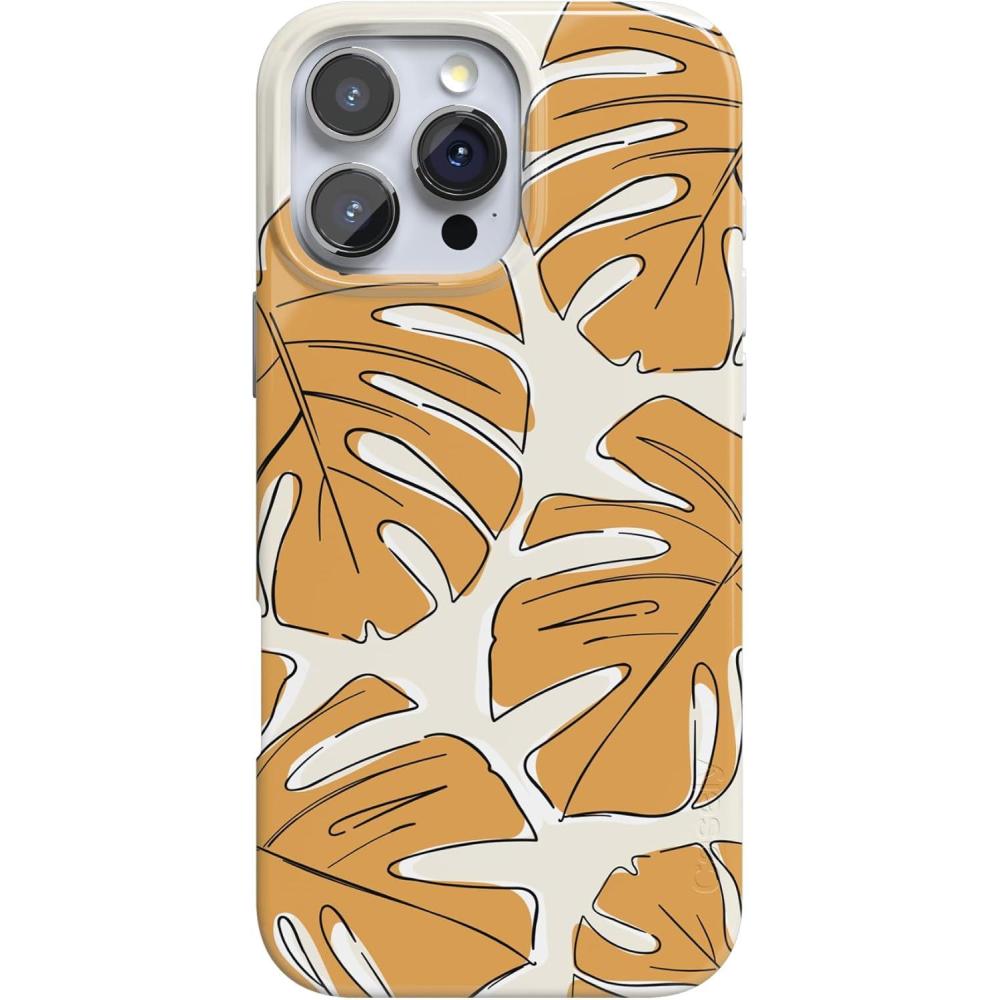 imageCasely iPhone 16 Pro Case  Moody Monochrome  in The Grove  Compatible with MagSafe  Classic Ultra Thin DesignIsland Time  Tropical Leaves Floral