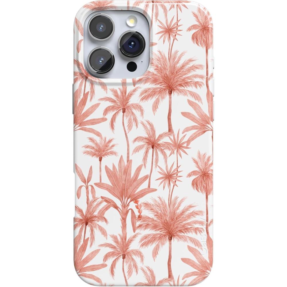 imageCasely iPhone 16 Pro Case  Moody Monochrome  in The Grove  Compatible with MagSafe  Classic Ultra Thin DesignPerfect Paradise  Tropical Palm Tree Floral