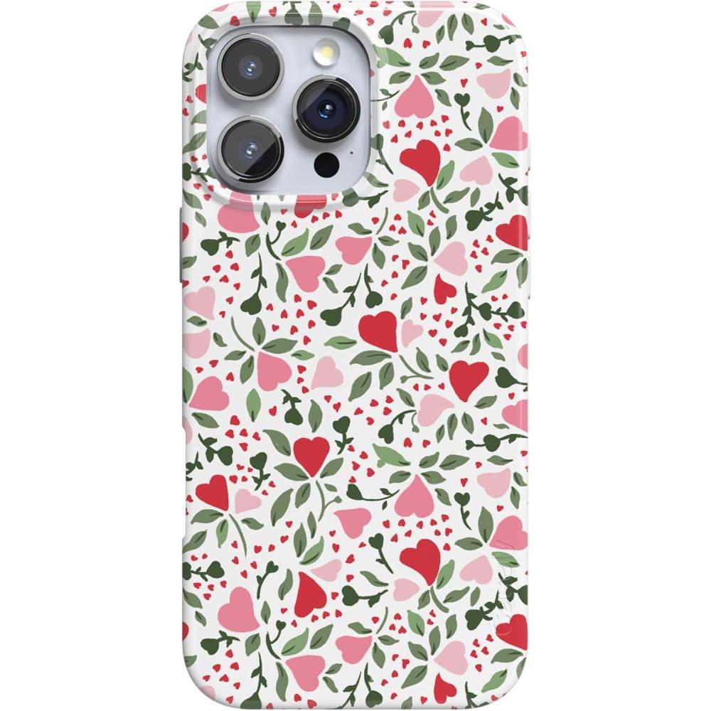 imageCasely iPhone 16 Pro Case  Moody Monochrome  in The Grove  Compatible with MagSafe  Classic Ultra Thin DesignVines of Love  Floral Heart