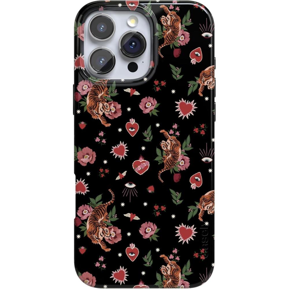 imageCasely iPhone 16 Pro Case  Moody Monochrome  in The Grove  Compatible with MagSafe  Classic Ultra Thin DesignWild at Heart  Tiger