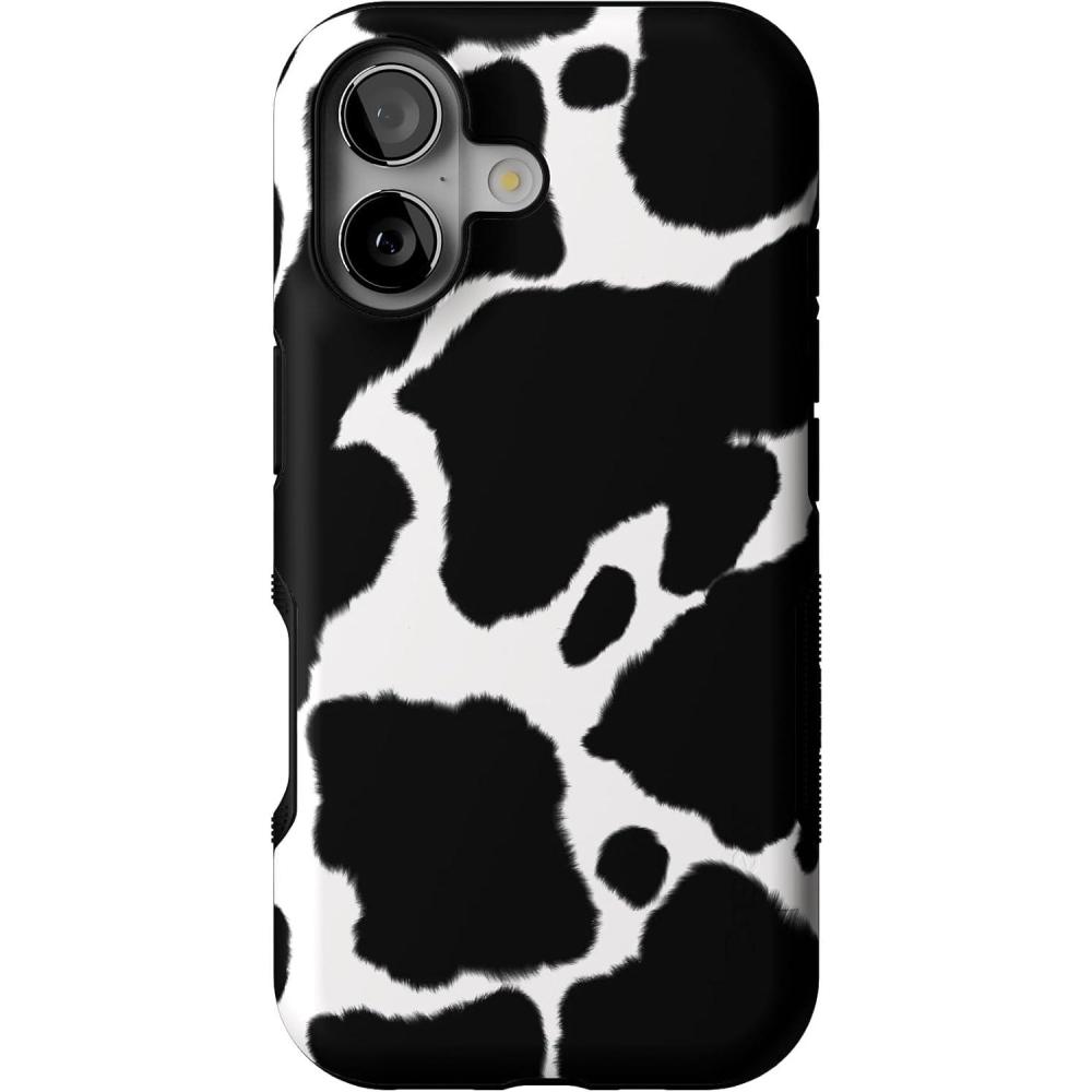 imageCasely iPhone 17 Case  Into The Wild  White Snow Leopard  Bold Protective Design  Compatible with MagSafeCurrent MOOd  Cow Print
