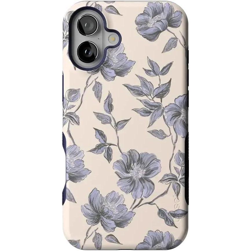 imageCasely iPhone 17 Case  Into The Wild  White Snow Leopard  Bold Protective Design  Compatible with MagSafeInk  Iris  Vintage Floral