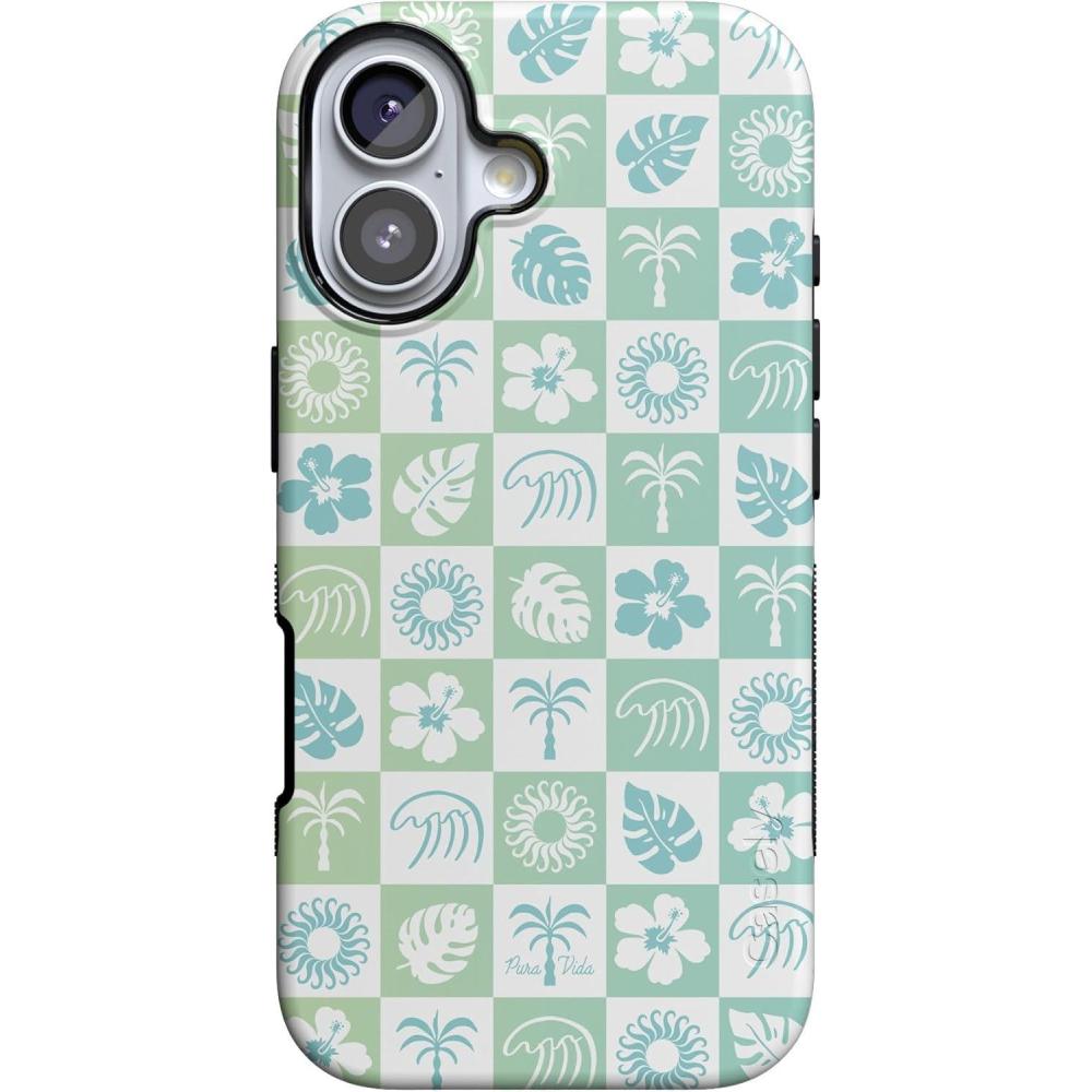 imageCasely iPhone 17 Case  Into The Wild  White Snow Leopard  Bold Protective Design  Compatible with MagSafePura Vida  Coastal Checkers