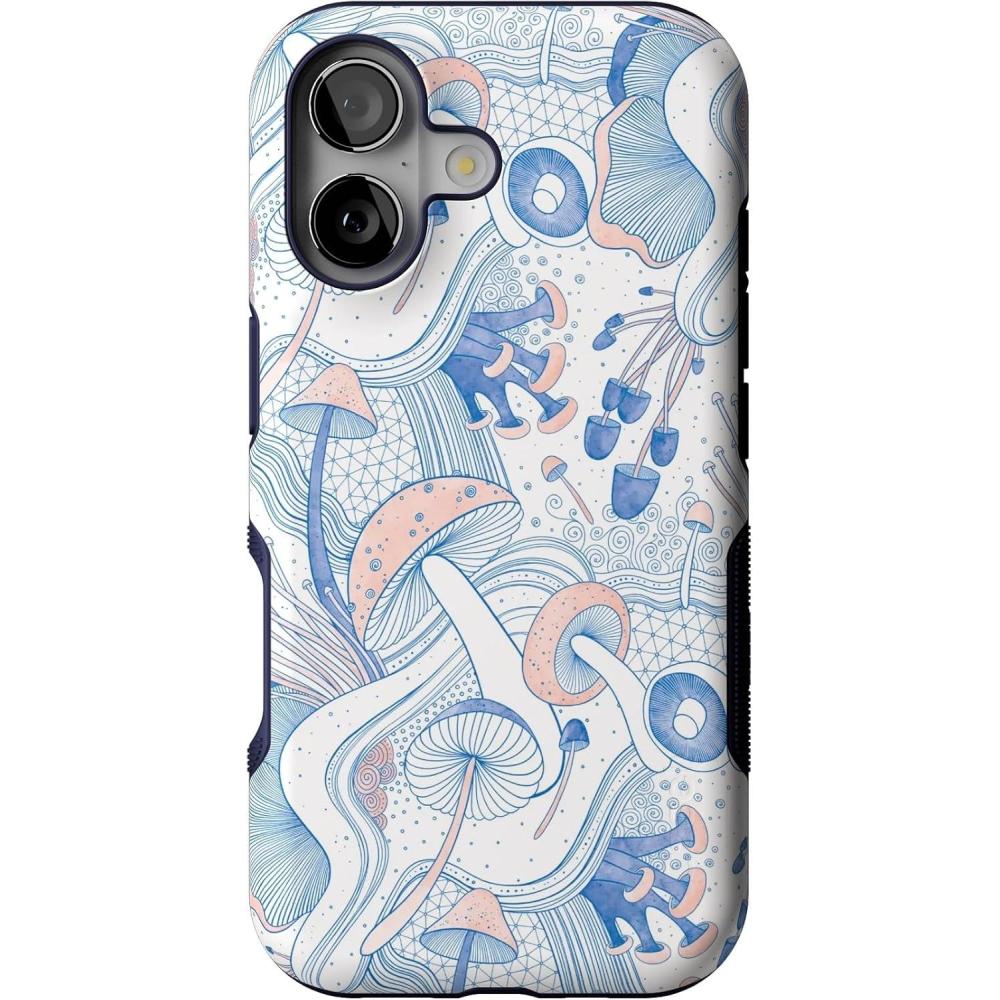 imageCasely iPhone 17 Case  Into The Wild  White Snow Leopard  Bold Protective Design  Compatible with MagSafeThe Fun Guy  Enchanted Forest Mushroom Floral