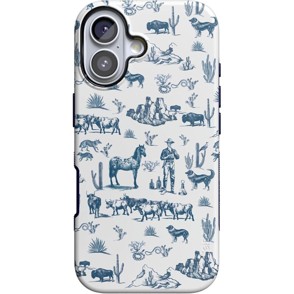 imageCasely iPhone 17 Case  Into The Wild  White Snow Leopard  Bold Protective Design  Compatible with MagSafeWild West Adventure  Desert