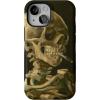 imageCasely iPhone 13 Mini Case  Pura Vida  Oasis  Bold Protective Design  Compatible with MagSafeVan Gogh  Skull of a Skeleton with Burning Cig