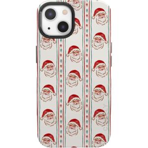 Casely iPhone 13 Mini Case | Jolly St. Nick | Retro Claus | Bold Protective Design | MagSafe Compatible Design