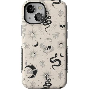 Casely iPhone 13 Mini Case | Pura Vida | Oasis | Bold Protective Design | Compatible with MagSafe(No Further Explanation | Snakes & Skulls)