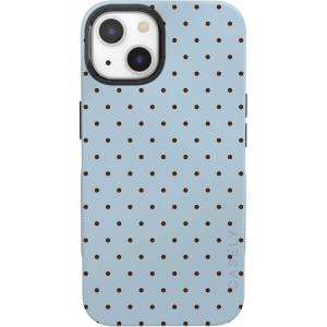 Casely iPhone 13 Mini Case | Pura Vida | Oasis | Bold Protective Design | Compatible with MagSafe(On the Dot | Blue Polka Dot)