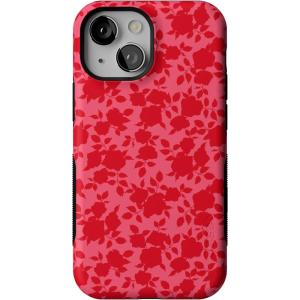 Casely iPhone 13 Mini Case | Pura Vida | Oasis | Bold Protective Design | Compatible with MagSafe(Rose Garden | Red Aesthetic)