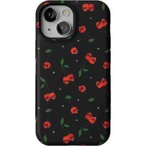 Casely iPhone 13 Mini Case | Pura Vida | Oasis | Bold Protective Design | Compatible with MagSafe(Sweet Revenge | Cherry Skulls)