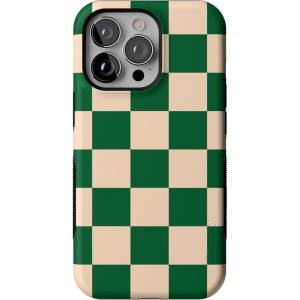 Casely iPhone 13 Pro Case | Into The Wild | Black Leopard | Bold Protective Design | MagSafe Compatible Design(Fit Check | Green Checkerboard)