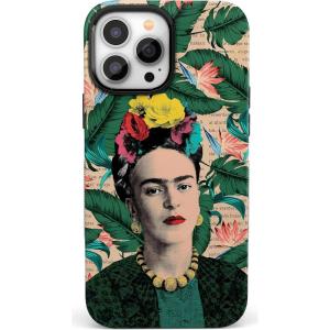 Casely iPhone 13 Pro Case | Into The Wild | Black Leopard | Bold Protective Design | MagSafe Compatible Design(Frida Kahlo | Find Your Muse | Portrait Floral)