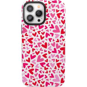 Casely iPhone 13 Pro Case | Into The Wild | Black Leopard | Bold Protective Design | MagSafe Compatible Design(XOXO | Pink Candy Hearts)