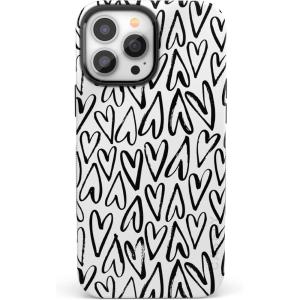 Casely iPhone 13 Pro Case | Sage Garden | Green Floral | Bold Protective Design | Compatible with MagSafe(Heart Throb | Endless Hearts)