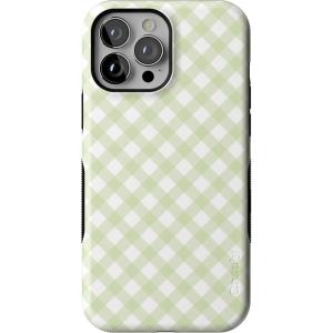 Casely iPhone 13 Pro Case | Sage Garden | Green Floral | Bold Protective Design | Compatible with MagSafe(Mint Lattice | Sunday Best | Green Gingham)
