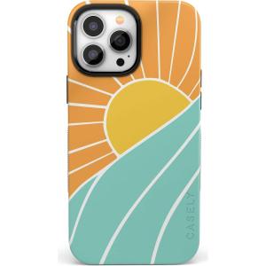 Casely iPhone 13 Pro Case | Sage Garden | Green Floral | Bold Protective Design | Compatible with MagSafe(Waves & Rays | Sunshine)