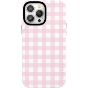 Casely iPhone 13 Pro Max Case | Falling for You | Plum Floral | Bold Protective Design | Compatible with MagSafe(Pink Plaid | Sunday Best)