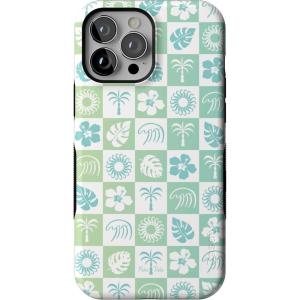 Casely iPhone 13 Pro Max Case | Falling for You | Plum Floral | Bold Protective Design | Compatible with MagSafe(Pura Vida | Coastal Checkers)