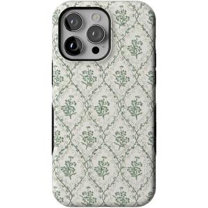 Casely iPhone 13 Pro Max Case | Falling for You | Plum Floral | Bold Protective Design | Compatible with MagSafe(Sage Tapestry | Floral Vines)