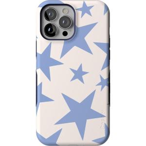 Casely iPhone 13 Pro Max Case | Falling for You | Plum Floral | Bold Protective Design | Compatible with MagSafe(Stars Align | Blue & White Stars)