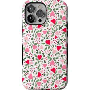 Casely iPhone 13 Pro Max Case | Falling for You | Plum Floral | Bold Protective Design | Compatible with MagSafe(Vines of Love | Floral Heart)