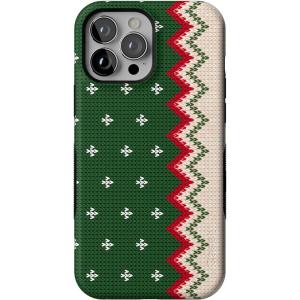Casely iPhone 13 Pro Max Case | Grandpa’s Sweater | Holiday Knit | Bold Protective Design | MagSafe Compatible Design