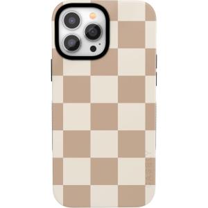 Casely iPhone 13 Pro Max Case | Poppy Meadows | Pastel Floral | Bold Protective Design | Compatible with MagSafe(Fit Check | Neutral Checkerboard)