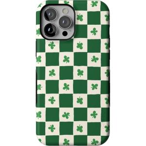 Casely iPhone 13 Pro Max Case | Poppy Meadows | Pastel Floral | Bold Protective Design | Compatible with MagSafe(Lucky You | Shamrock)