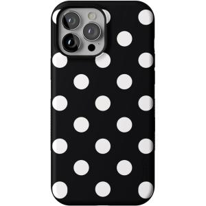 Casely iPhone 13 Pro Max Case | Poppy Meadows | Pastel Floral | Bold Protective Design | Compatible with MagSafe(Polka Dots | High Contrast Design)