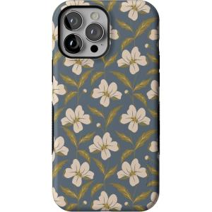 Casely iPhone 13 Pro Max Case | Poppy Meadows | Pastel Floral | Bold Protective Design | Compatible with MagSafe(The Boyfriend Collection | Lei’d Back)