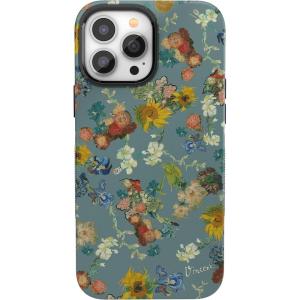 Casely iPhone 13 Pro Max Case | Poppy Meadows | Pastel Floral | Bold Protective Design | Compatible with MagSafe(Van Gogh | Vincent’s Flowers)