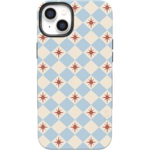 Casely iPhone 14 Plus Case | Coquette Girlie | Pastel Bows | Bold Protective Design | Compatible with MagSafe(Chelsea Checker | Starlight Tiles)