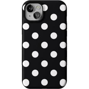 Casely iPhone 14 Plus Case | Coquette Girlie | Pastel Bows | Bold Protective Design | Compatible with MagSafe(Polka Dots | High Contrast Design)