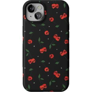 Casely iPhone 14 Plus Case | Coquette Girlie | Pastel Bows | Bold Protective Design | Compatible with MagSafe(Sweet Revenge | Cherry Skulls)